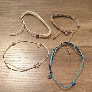 Pure Vida Wire Ties Bracelets And Charms Set Of‎ 4